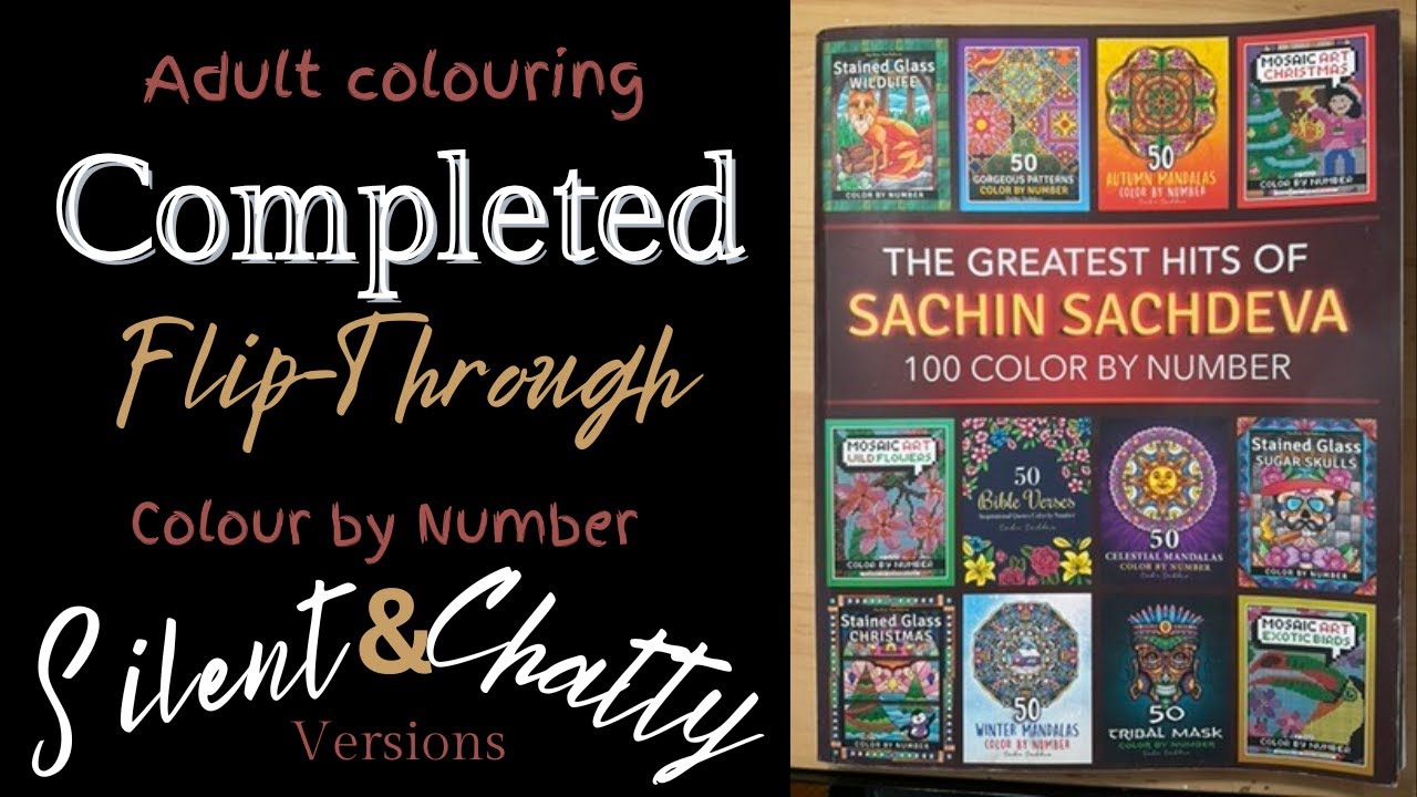 Completed Adult Colouring Book - Sachin Sachdeva - 100 Greatest Hits - Flip Through