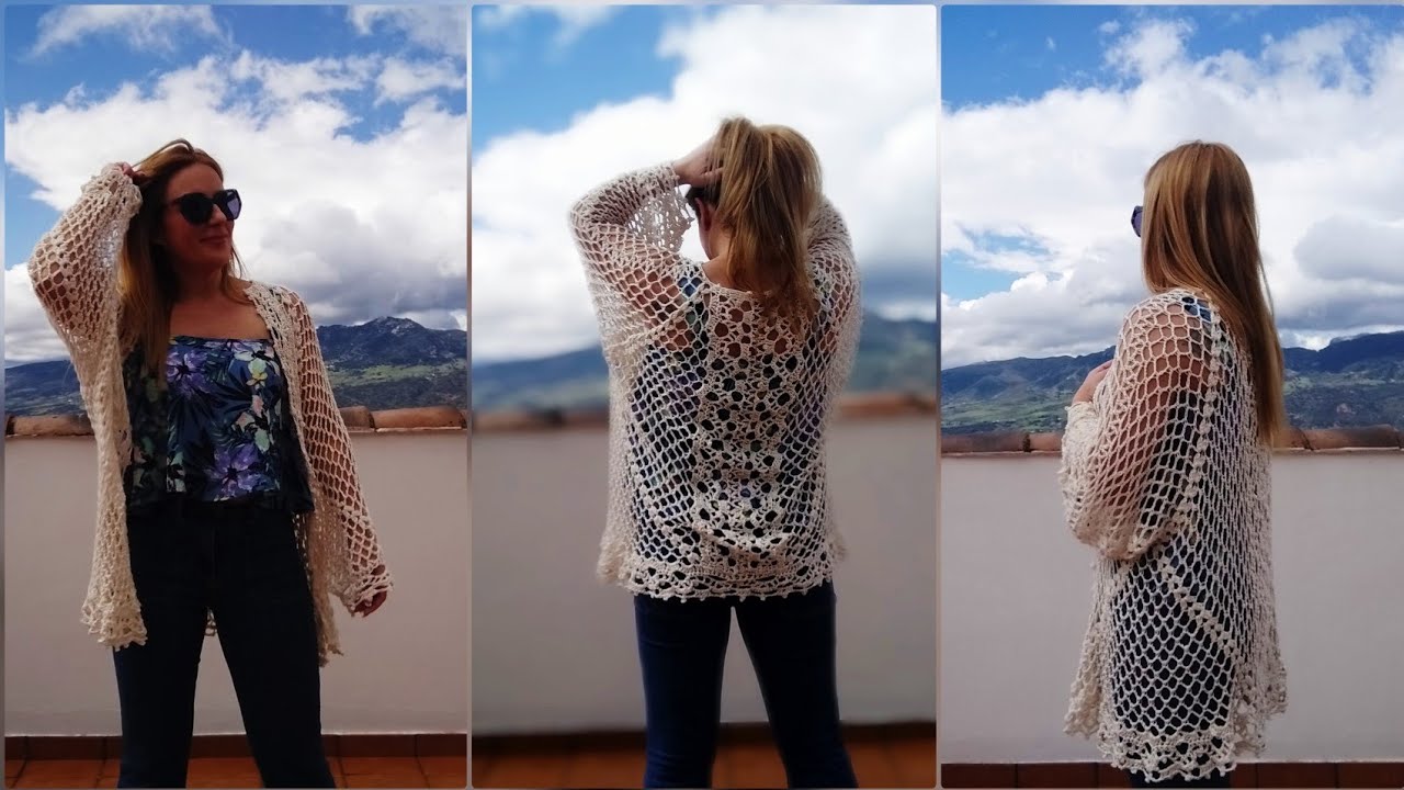 Cardigan Jada a Crochet ( Parte 1 de 2) ✨✨✨