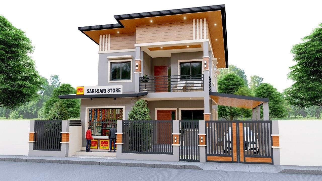 SMALL HOUSE DESIGN | 7X10 METERS | 4 BEDROOM WITH SARI SARI STORE