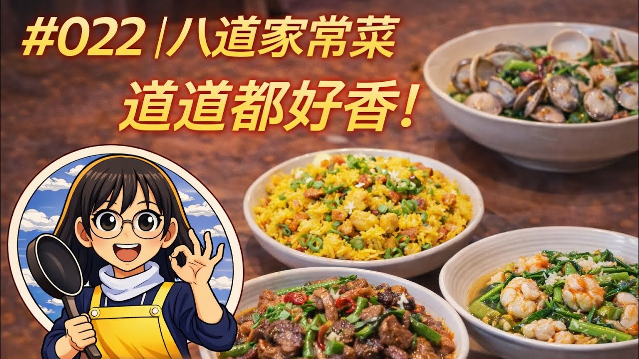 泰式咖喱饭，鱼香肉丝，红烧鲳鱼，番茄炒鸡蛋，手捏菜炒口磨，干菜烧排骨，攸县豆干炒豆芽，上汤苋菜