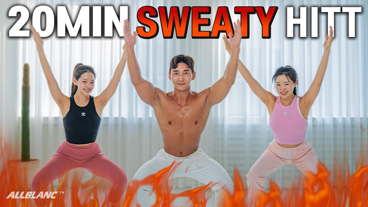 20MIN SWEATY HIIT WORKOUT - No Equipment, Fat-burning, Fullbody l 전신 땀범벅 20분 고강도 홈트  @흥둥이