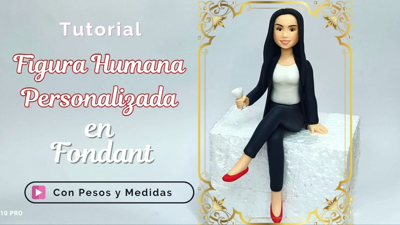 Figura Humana Personalizada en Fondant //Mujer Sentada en Fondant// Modelado Rostro// Muñeca Fondant