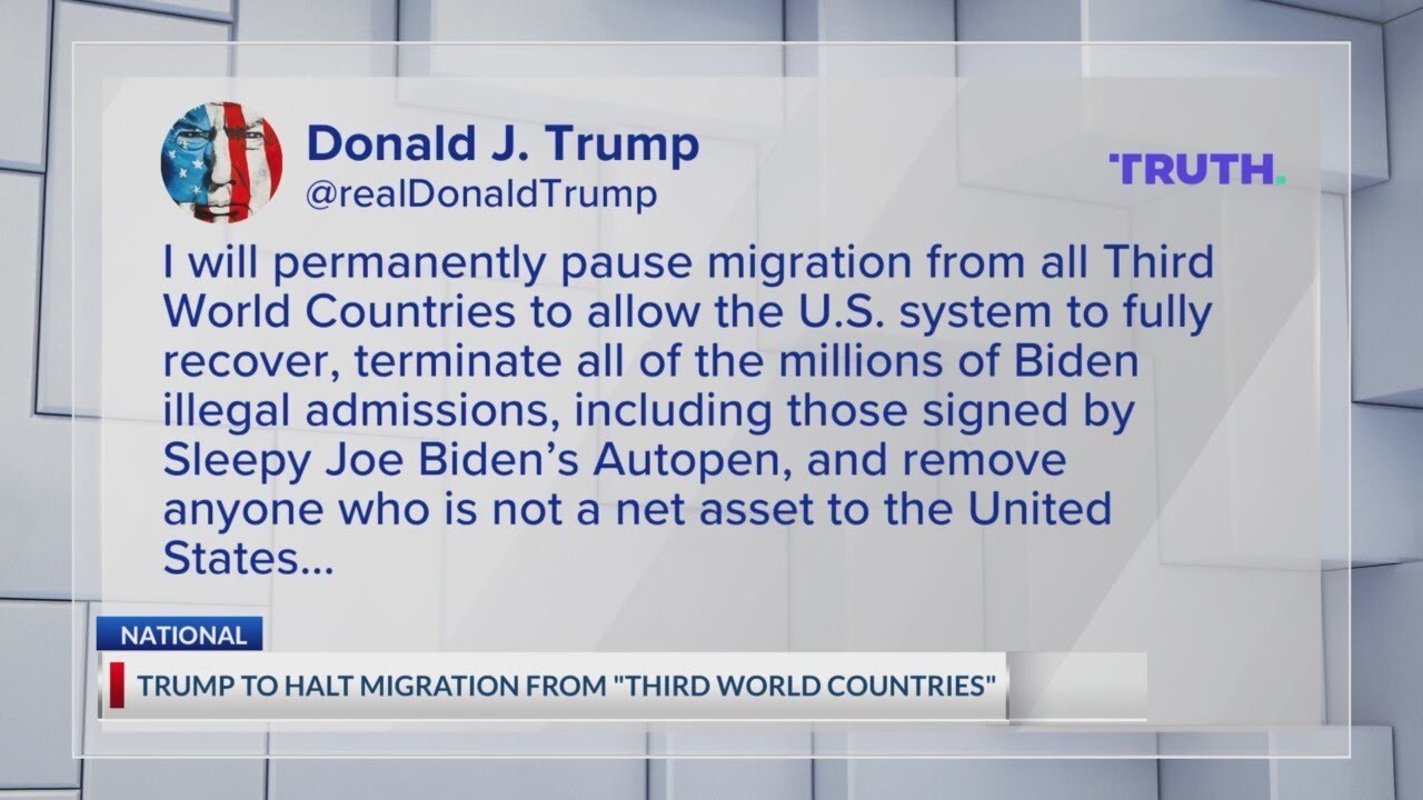 Trump vows to halt 'Third World' immigration to US