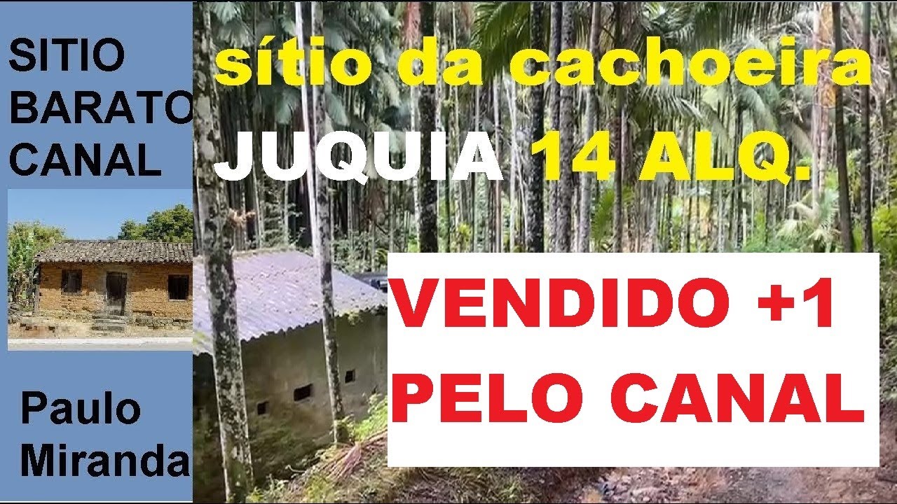 VENDIDO 14 alqueires em Miracatu SP cachoeira e 2 casas