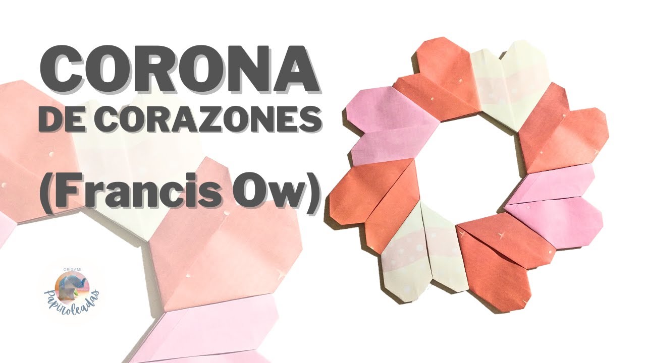 CORONA DE CORAZONES DE ORIGAMI #diy #tutorial #sanvalentin