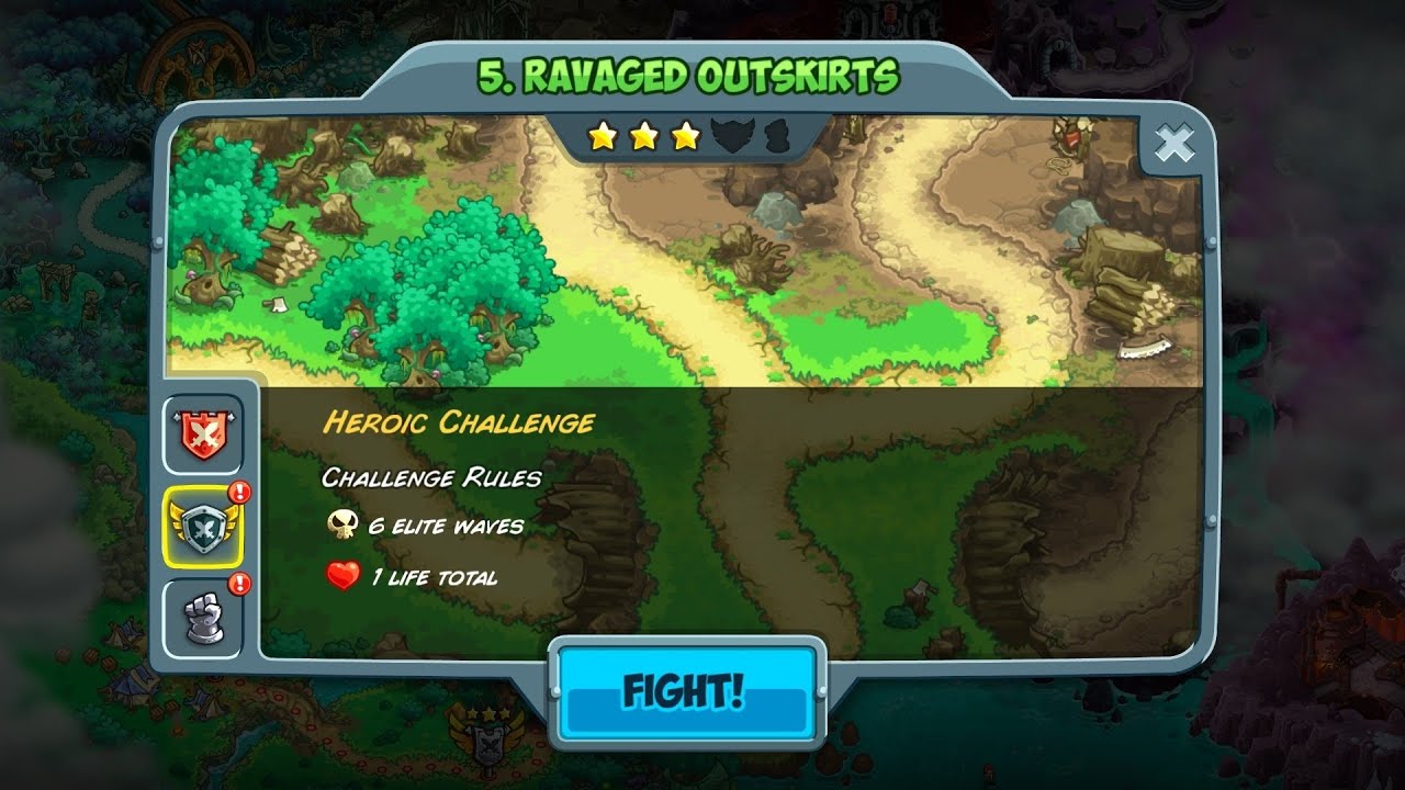 Kingdom Rush Alliance 5. Героическое испытание на опустошенных окраинах