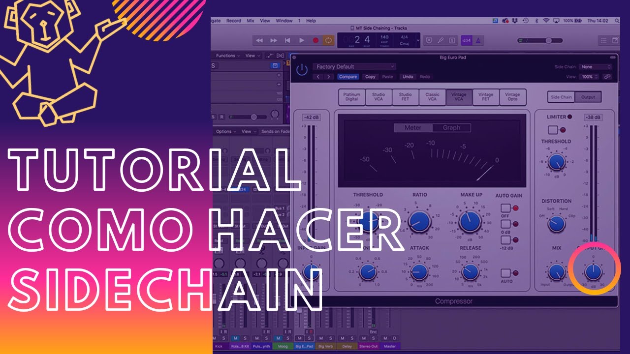 Como hacer SIDE CHAIN en Logic Pro X (TUTORIAL) SIDECHAIN COMPRESSION