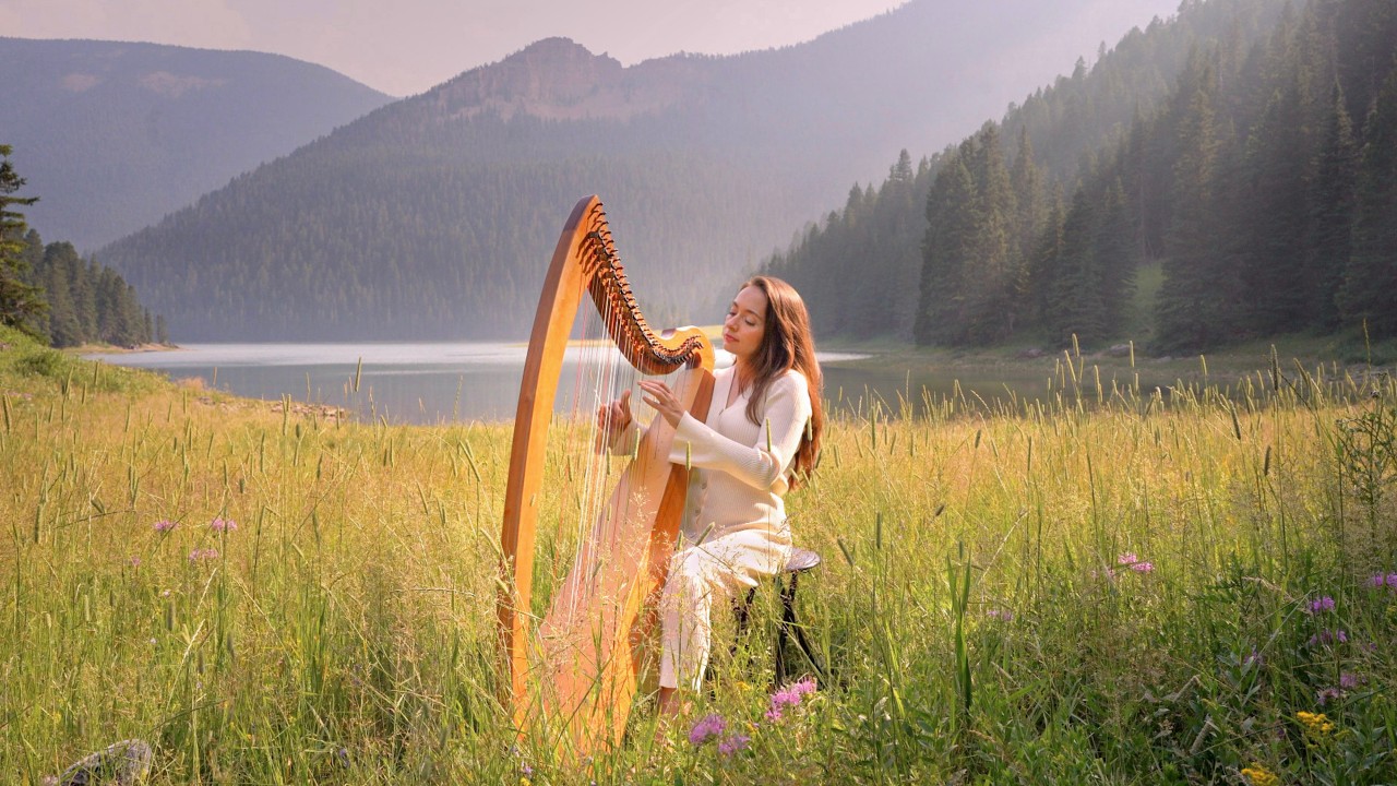 Harp in a Mountain Meadow (1 Hour) | Sarah Bhalla