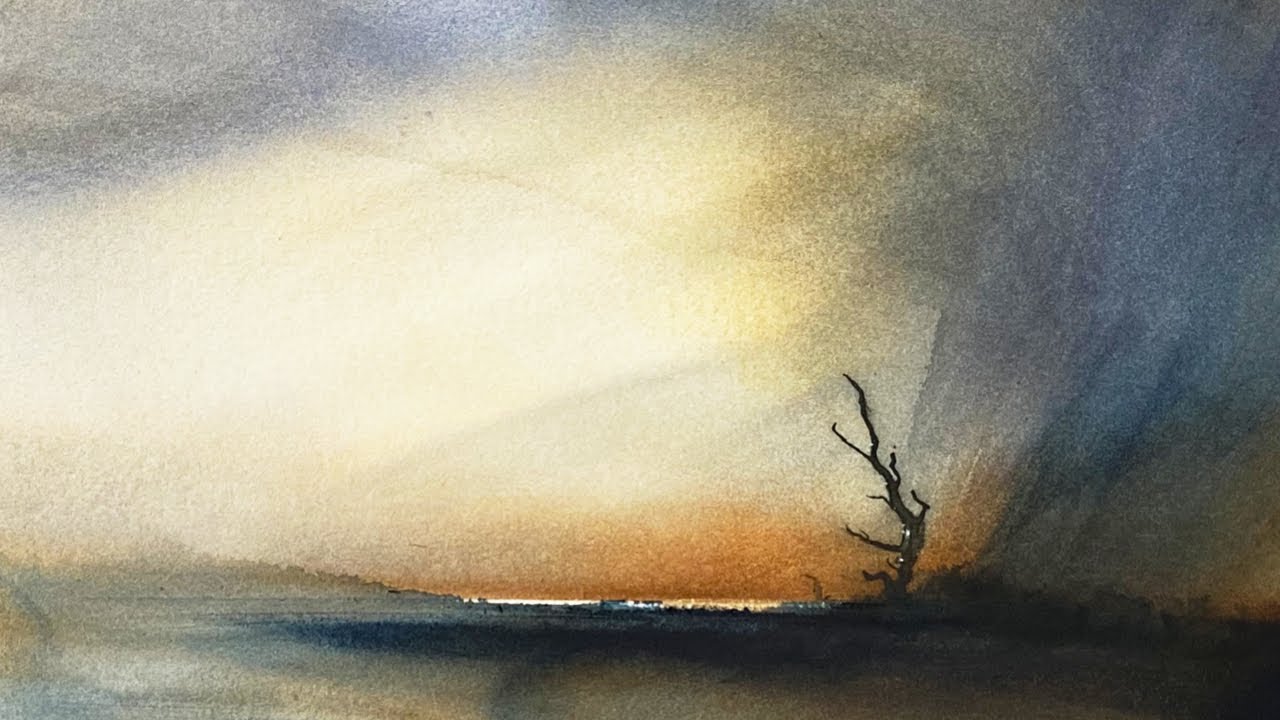Freely Painted Abstract Landscape with No Plan