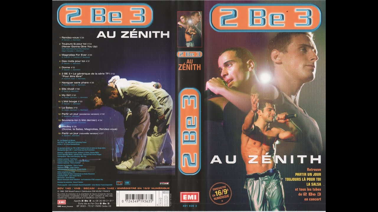 2 BE 3 - Concert Zénith - VHS - 1997 (2025)