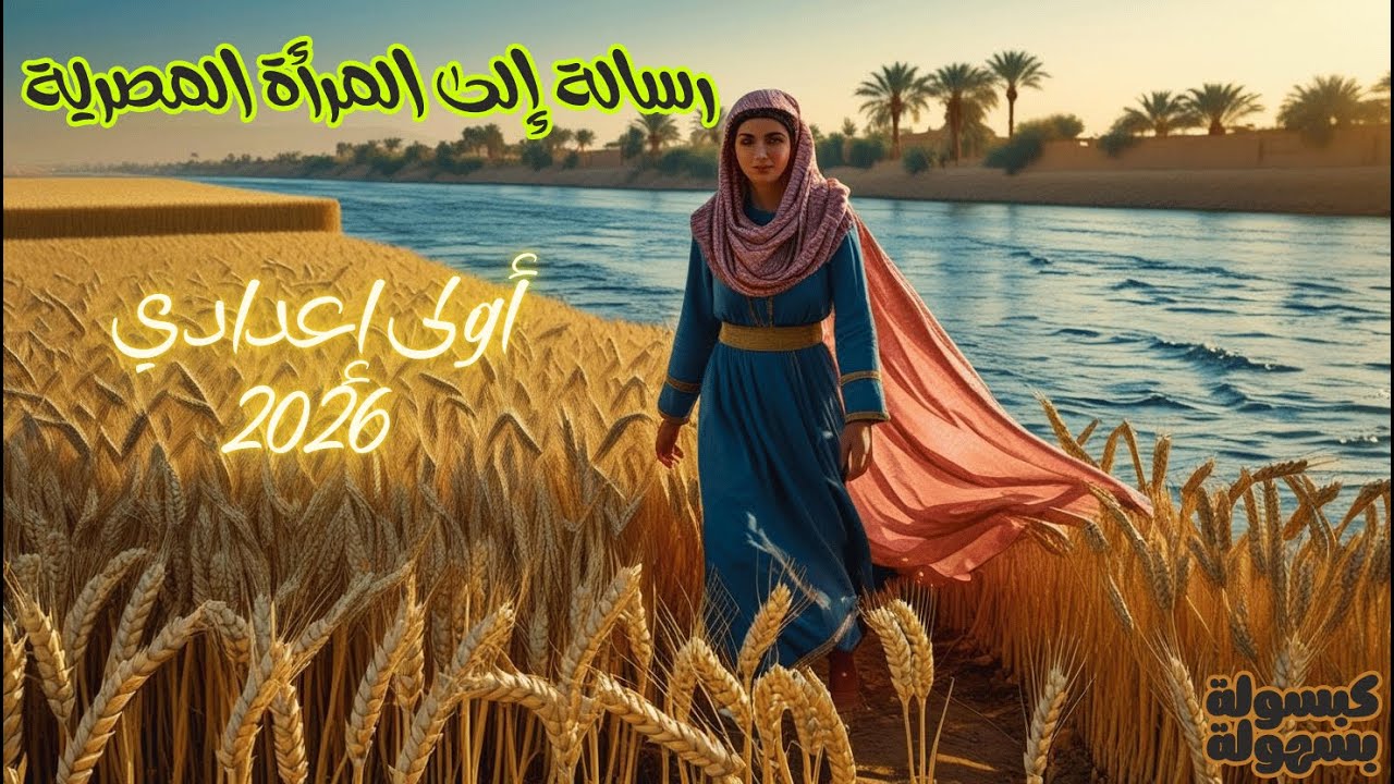 رسالة إلى المرأة المصرية للصف الأول الإعدادي -  2026 - معاني وجماليات