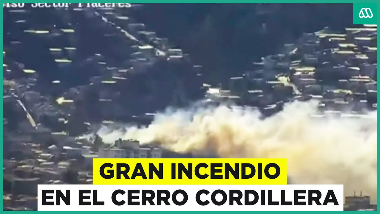 Gran incendio en el Cerro Cordillera de Valparaíso: Hay casas afectadas con peligro de propagación
