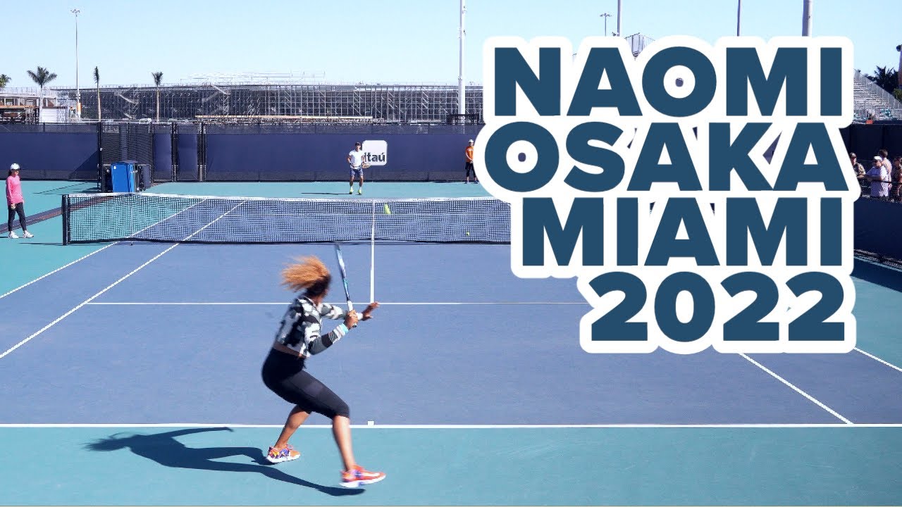 Naomi Osaka Practices at 2022 Miami Open Final