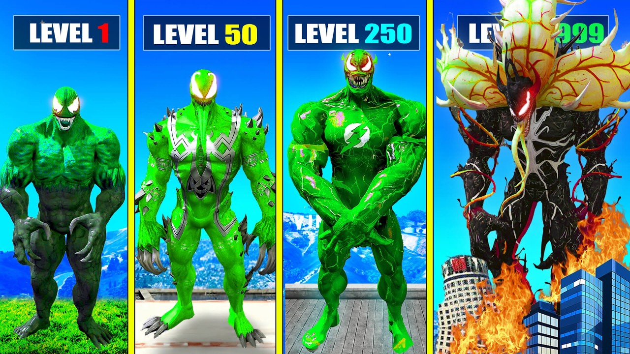 LEVEL 1 to LEVEL 1,000,000 SPEED VENOM in GTA 5!