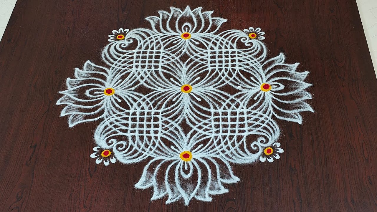 Dhanurmasam geethala muggulu|7dots padi kolams|pongal kolams|easy sankranti muggulu#Rang Kaa Rangoli