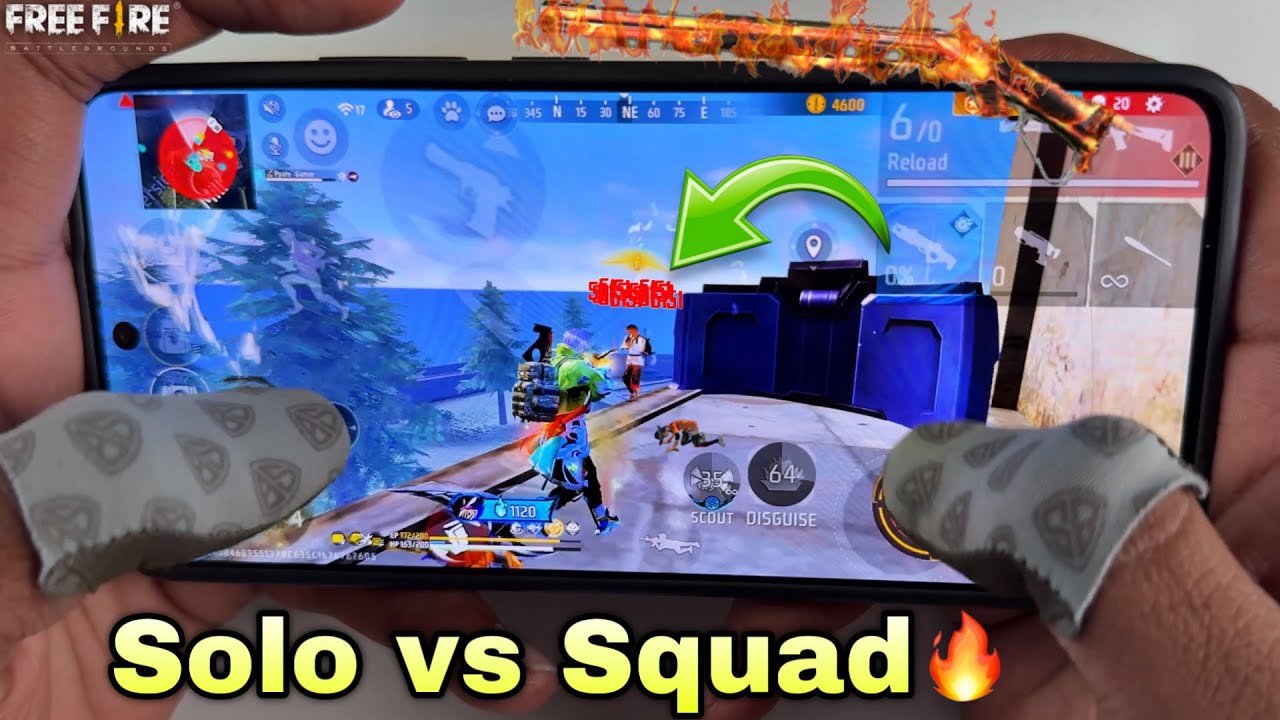 solo vs Squad 23 kills onetap headshot 2 finger handcam free fire gameplay full map in poco x6 pro