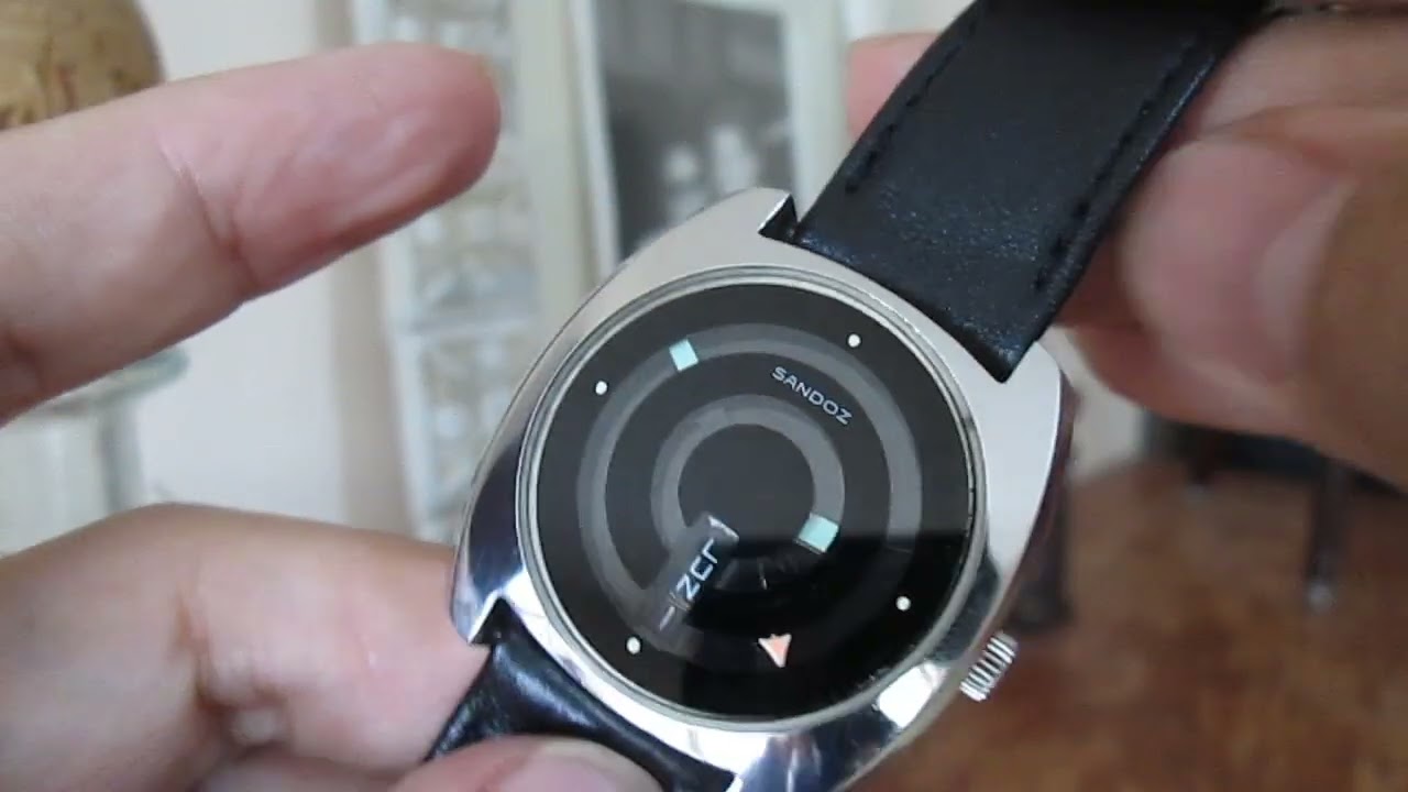 Reloj vintage Sandoz automático watch mystery acero swiss FHF 909