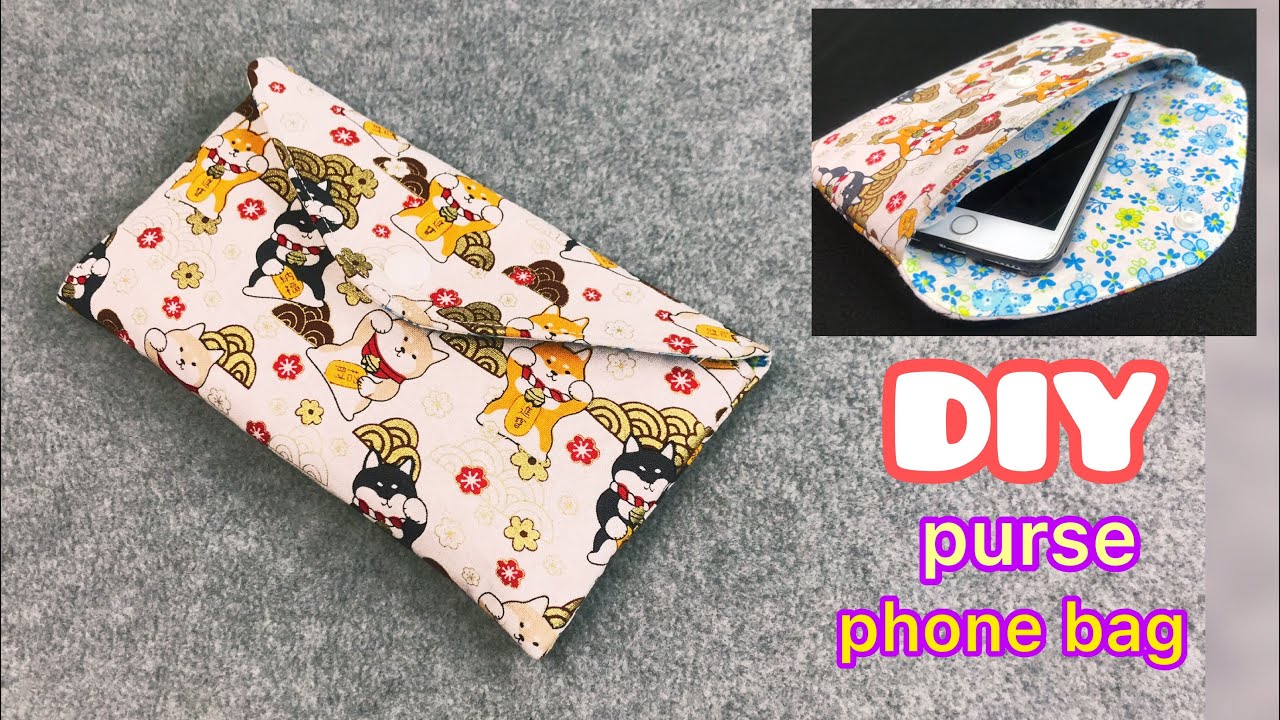 Diy Mask storage bag 簡単小さな財布の作り方 マスク 収納袋 雙層口罩手機零錢收納包 手作教程휴대폰 가방 만드는 방법How to make a small wallet