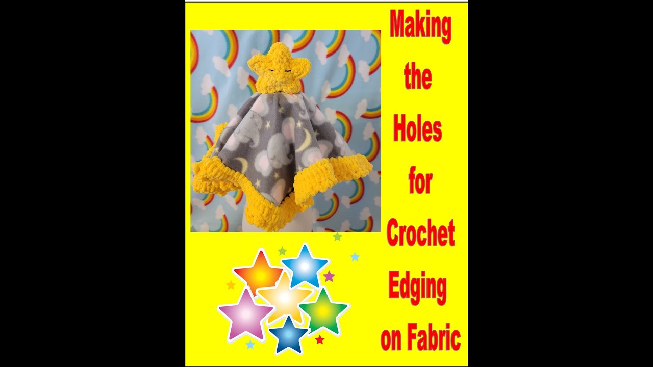 How to make the holes in fleece and other fabrics for crochet edging