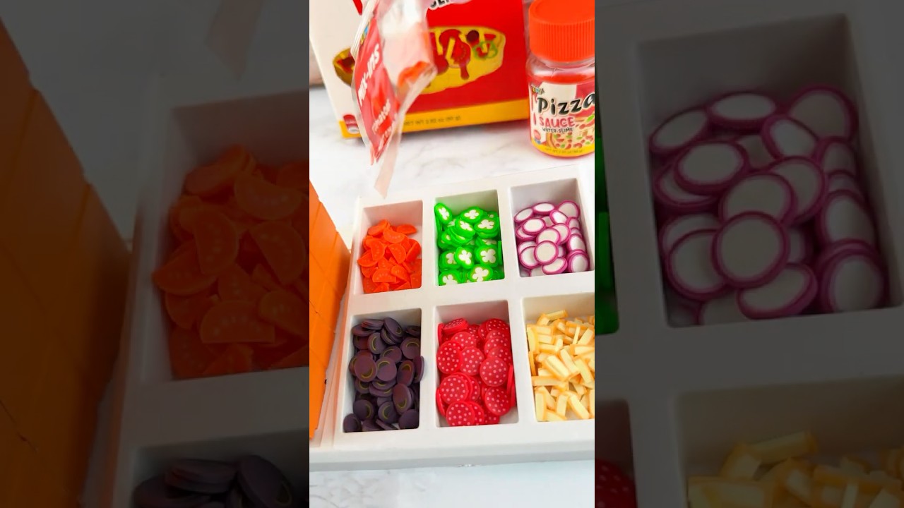 DIY Mini Slime Pizza Maker Factory Satisfying Video ASMR! 🍕 #shorts #fidgets #asmr