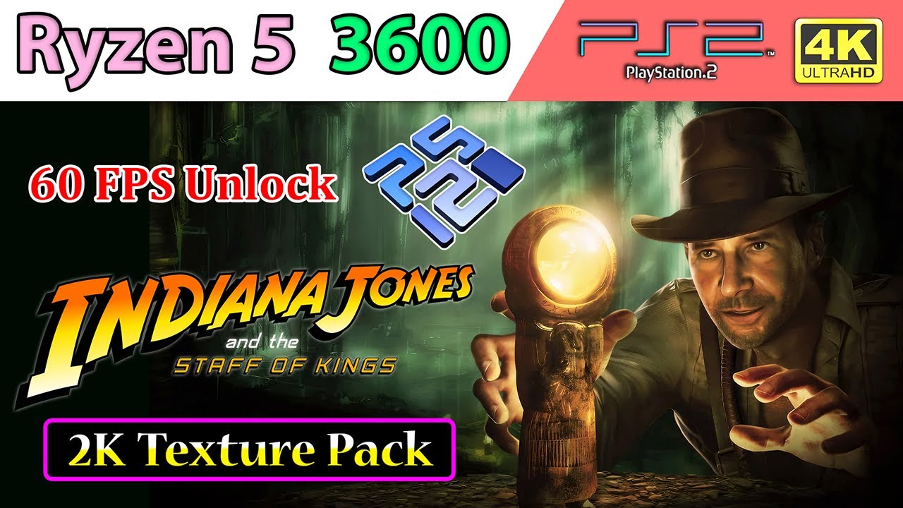 Indiana Jones and the Staff of Kings - 2K Texture Pack • 60 FPS Unlock • 4K | PCSX2 Nightly