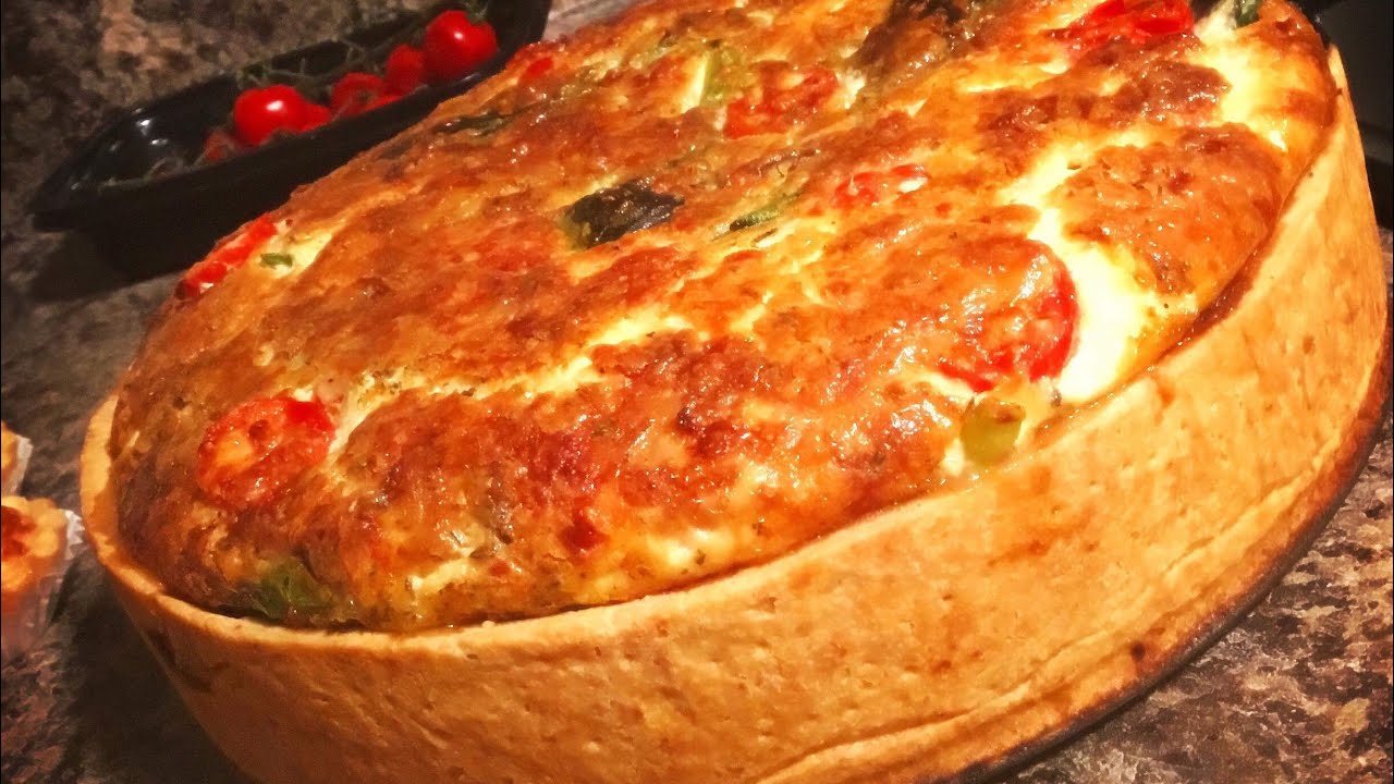 كيش بالقمرون و الفطرة بطريقة مبسطة shrimp 🍤 mushroom quiche