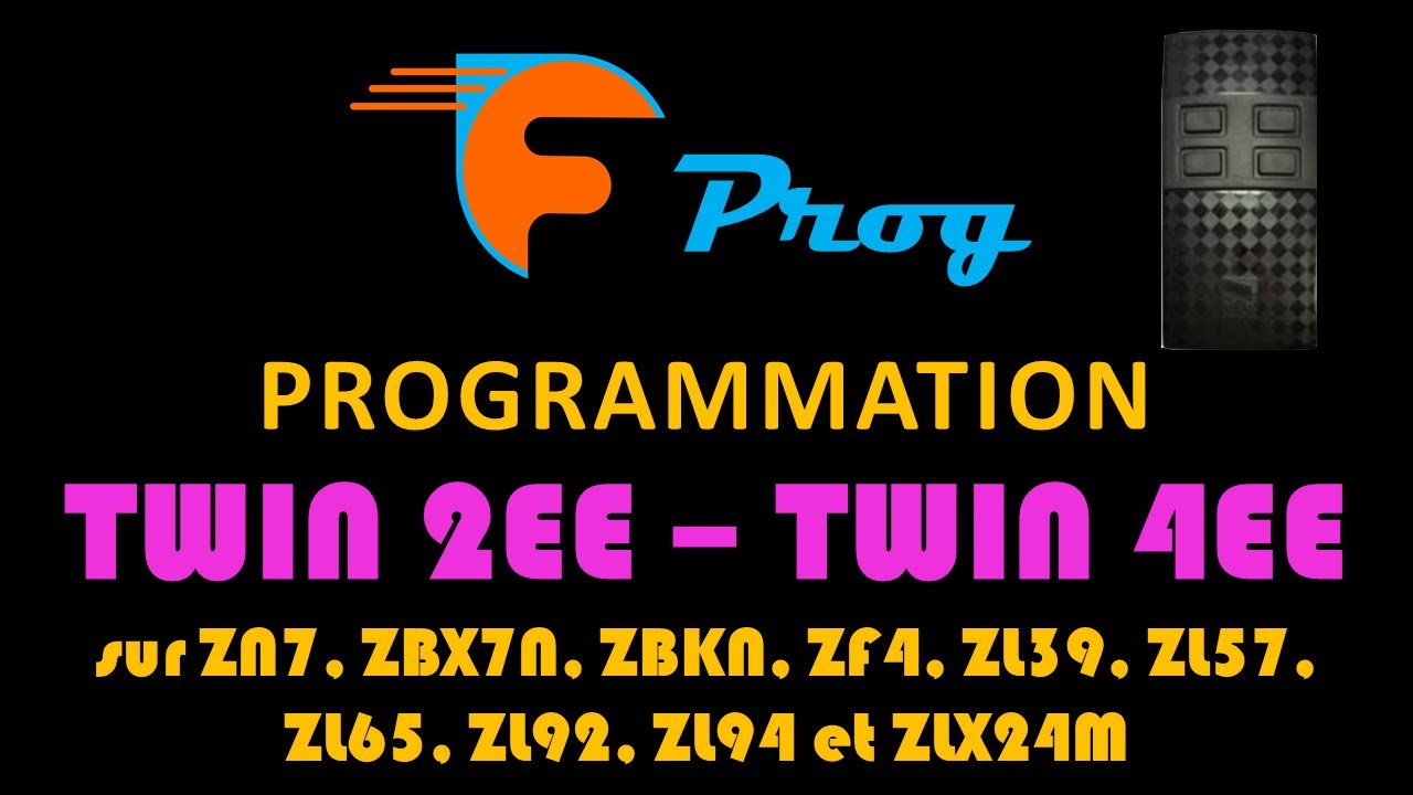 Télécommande TWIN2EE - TWIN4EE sur ZN7, ZBX7N, ZBKN, ZF4, ZL39, ZL57, ZL65, ZL92, ZL94, ZLX24M CAME