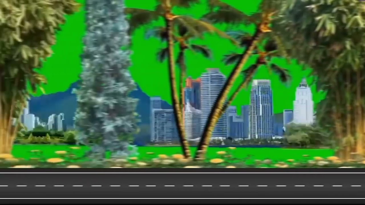 Road green screen