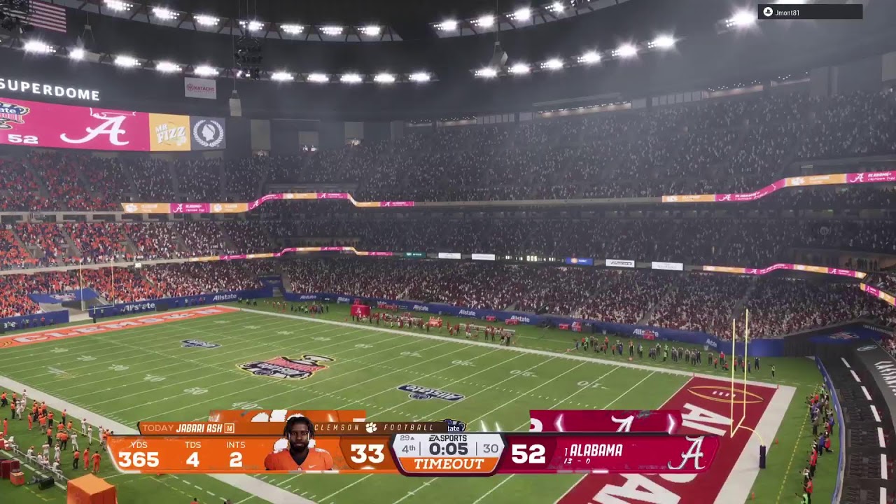 B-Bowl Dynasty: (1) Alabama vs (9) Clemson