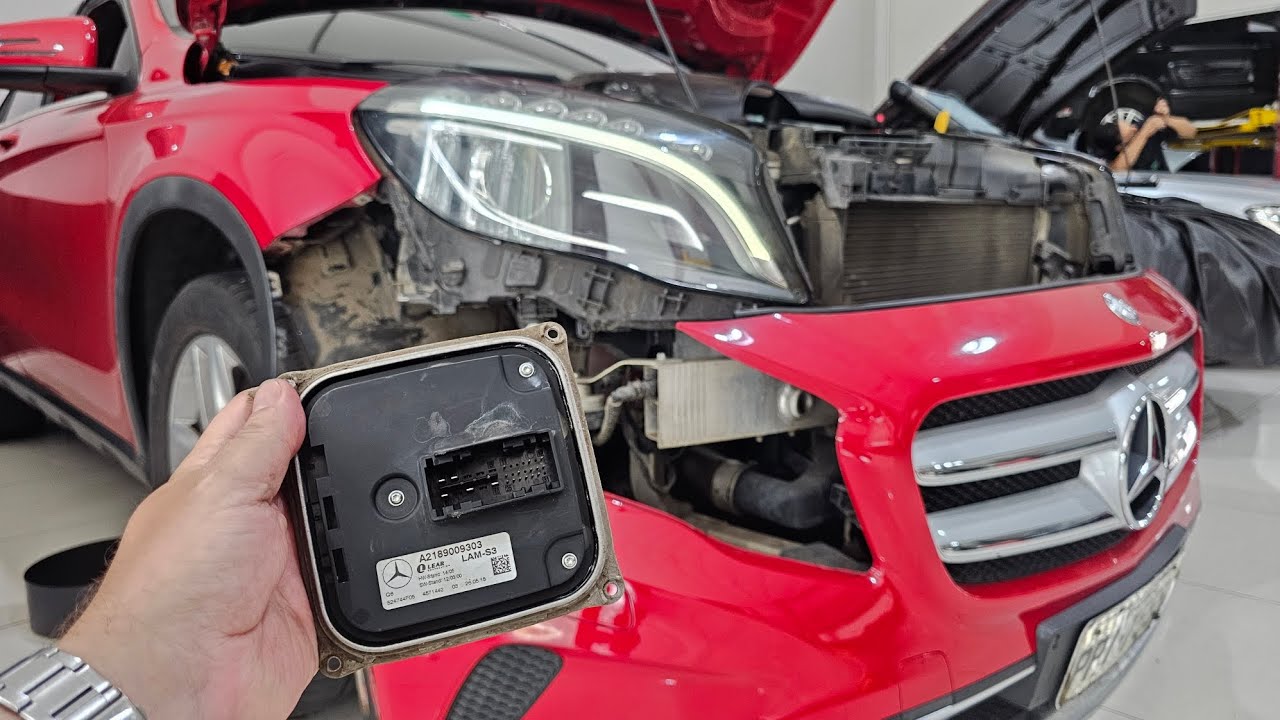 Como programar/codificar o módulo do farol das Mercedes GLA200, GLA250, C180, C200, CLA, A200, TODAS