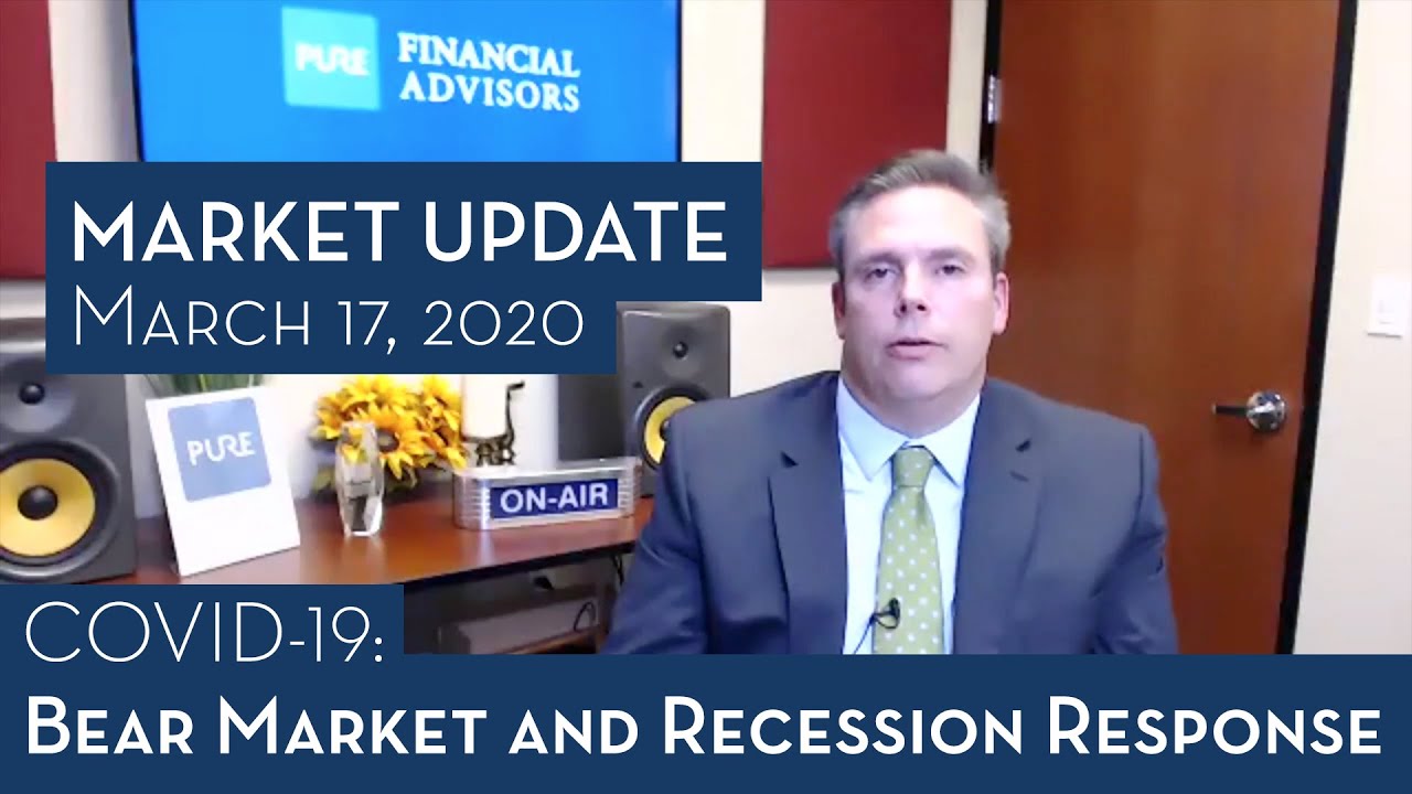 Financial Markets Update, March 17, 2020: Pure Financial Advisors Bear Market and Recession Response
