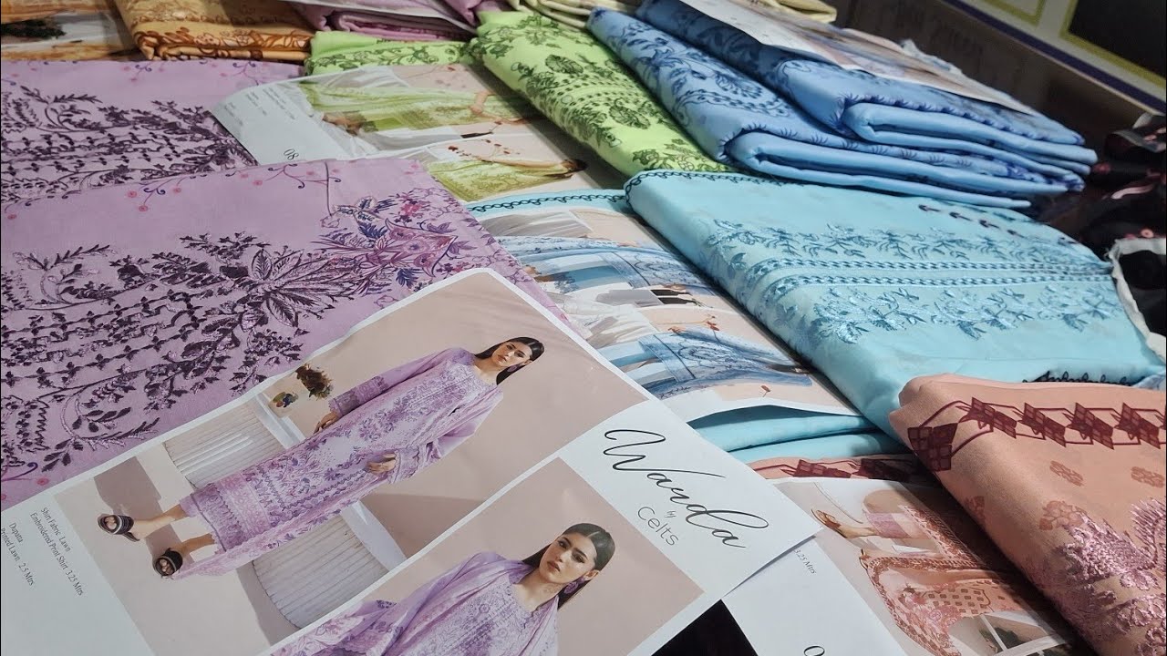 SANAM 💗SAEED EID💞ARRIVALS  EMBROIDERY THREE PIECE WITH VOIL DUPATTA DYED TROUSERS just 4500#eid 