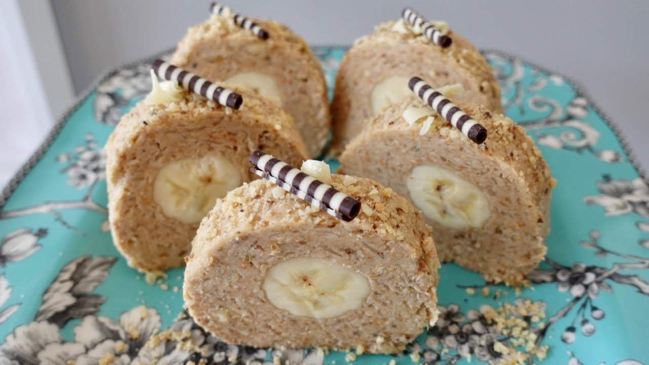 PREDIVAN POSNI NEPEČENI ROLAT S KEKSIMA,BANANAMA I JABUKAMA