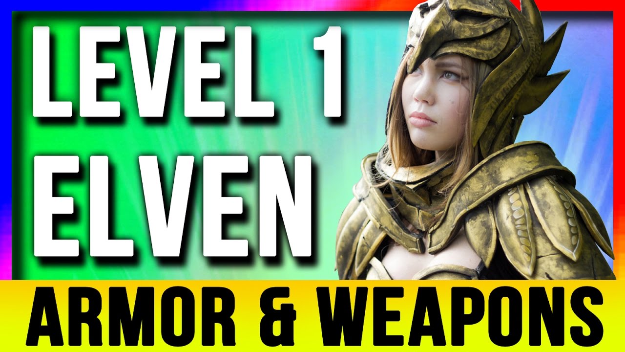 Skyrim Special Edition Best Light Armor & Weapons ELVEN At LEVEL ONE Location (Remastered Starter)