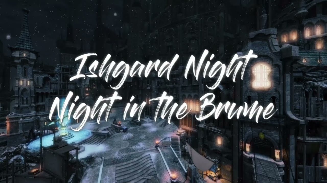 Final Fantasy XIV Ambience  | 🌙 One Hour in Ishgard at Night &ndash; &ldquo;Night in the Brume&rdquo; ❄️