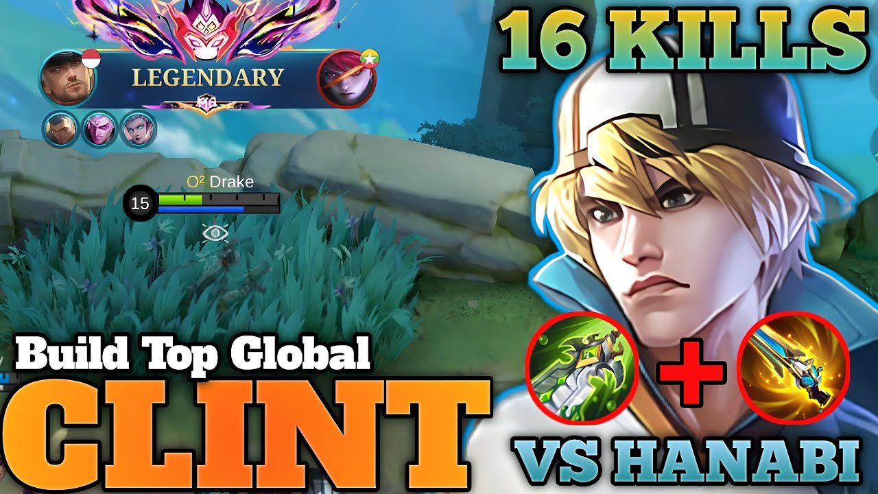 16 KILLS!! Clint The Killer Machine Goldlane!! | Build Top Global Clint - MLBB