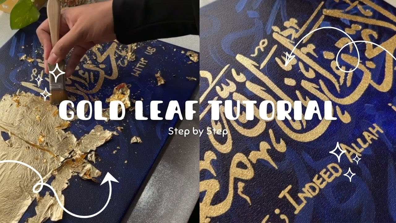 How to Apply Gold Leaf Like a Pro✨ | Step by Step Tutorial | Arabic Calligraphy