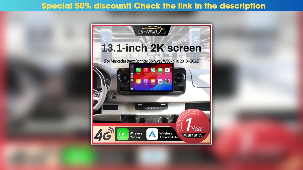 New Arrival 13.1”Android For Mercedes Benz Sprinter Spinway W907 910 2018-2022 Car Radio Wireless C