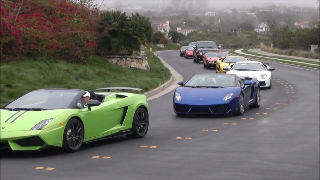 50 LAMBORGHINIS!!! Aventadors, LP670 SV, LP640s, Gallardos Everywhere! [3K Subscriber Special]