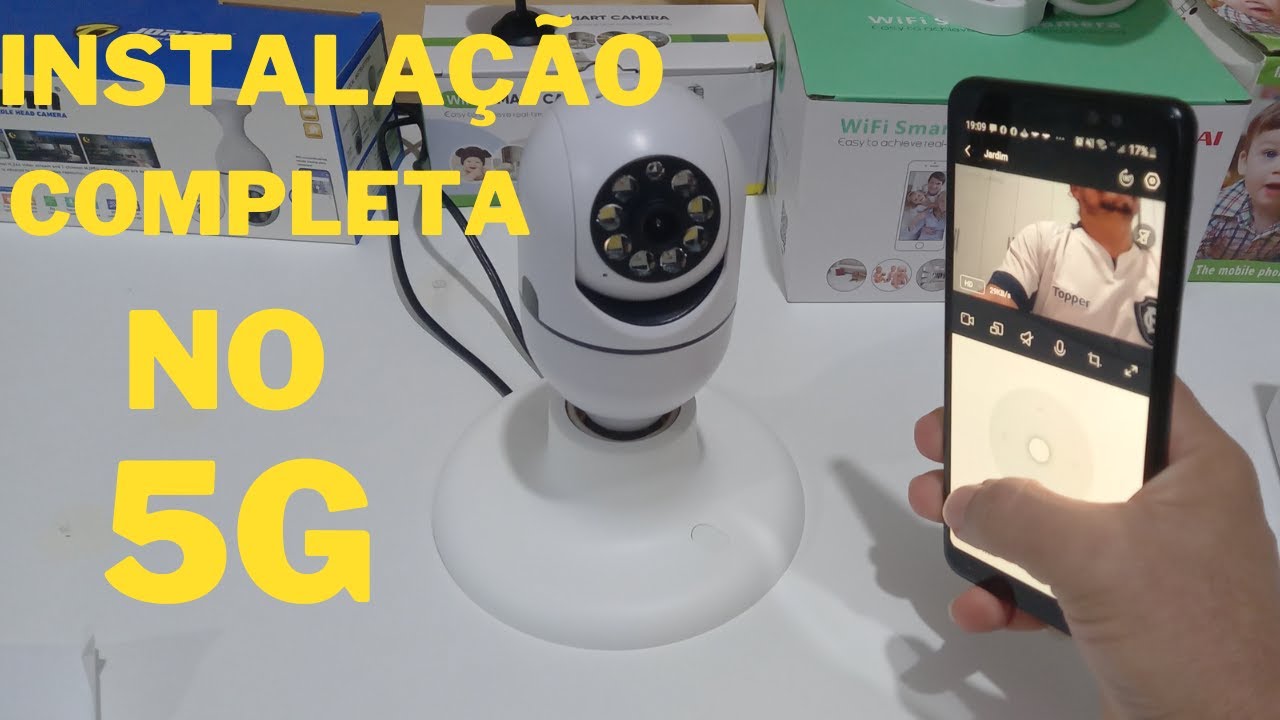 [ATENÇÃO] como instalar camera lampada 360 wifi 5g, app yi iot app passo apasso
