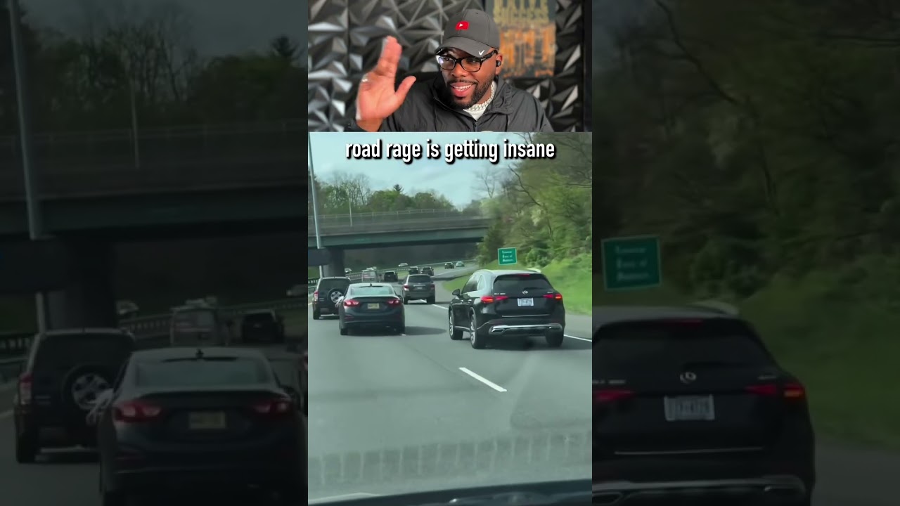 biker nearly gets forced off highway by this car #dashcam #roadrage #viral