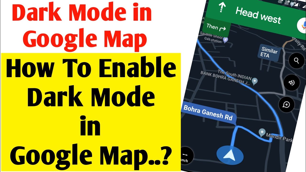 how to enable dark mode in google map | dark mode in google map | google map me dark mode kaise on