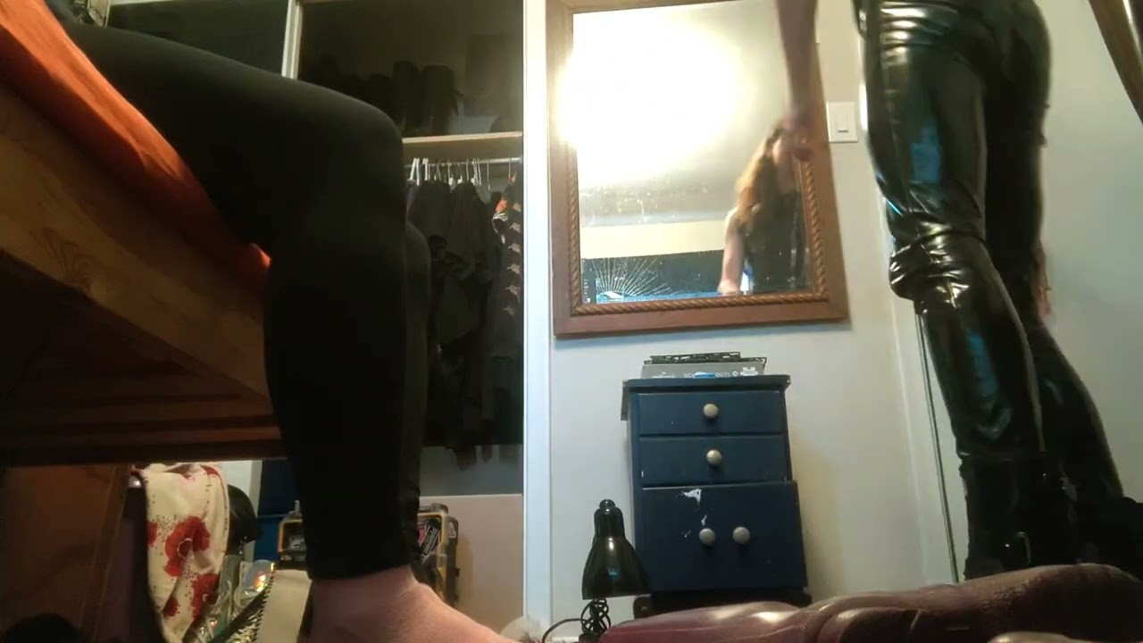 Taking off my boyfriend's Stinky boots 