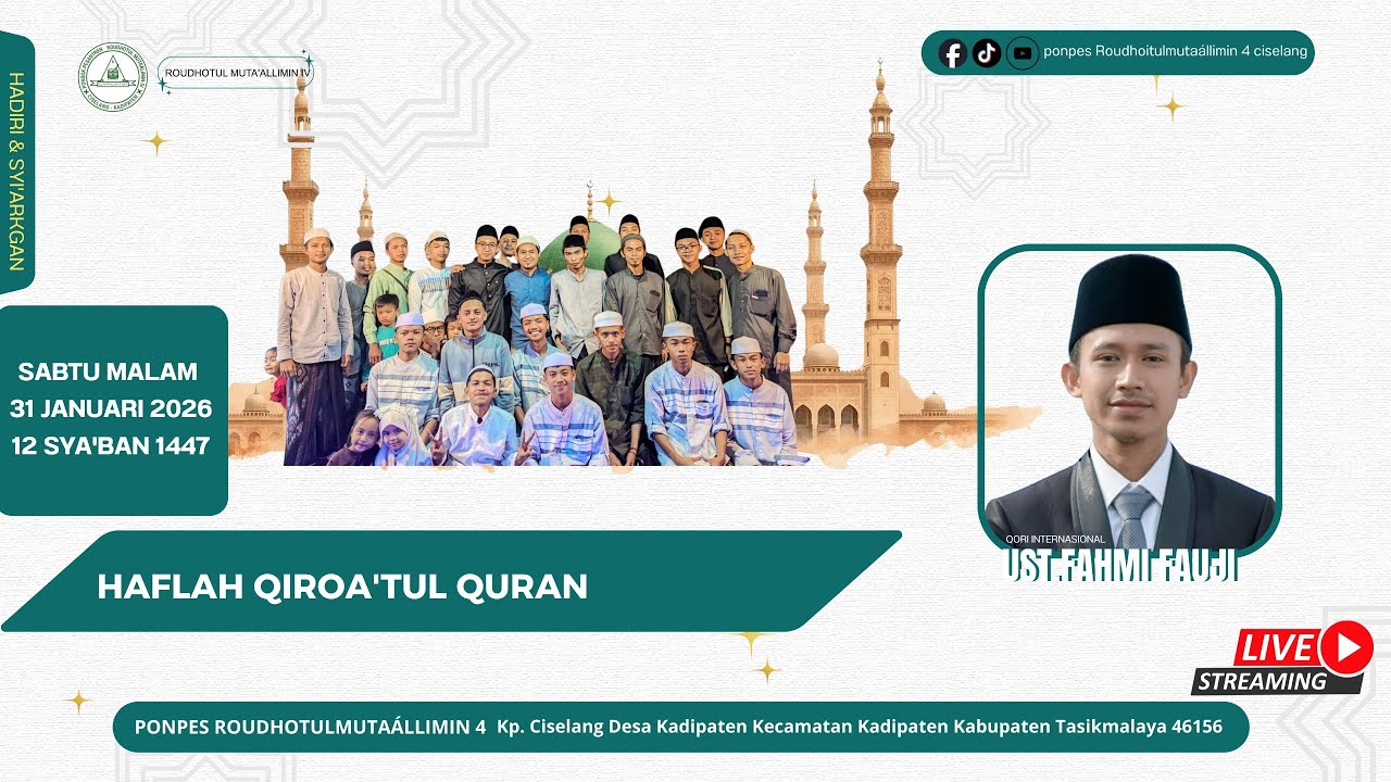 GEBYAR SOLAWAT & KREASI SENI SANTRI  ( PONDOK PESANTREN ROUDHOTUL MUTA'LLIMIN 4 )
