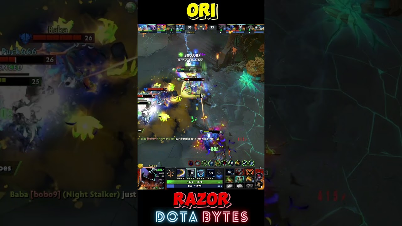 Ori Razor Rampage! 🔥 Player Perspective 😎 Dota 2 Highlights #dota2 #dotabytes