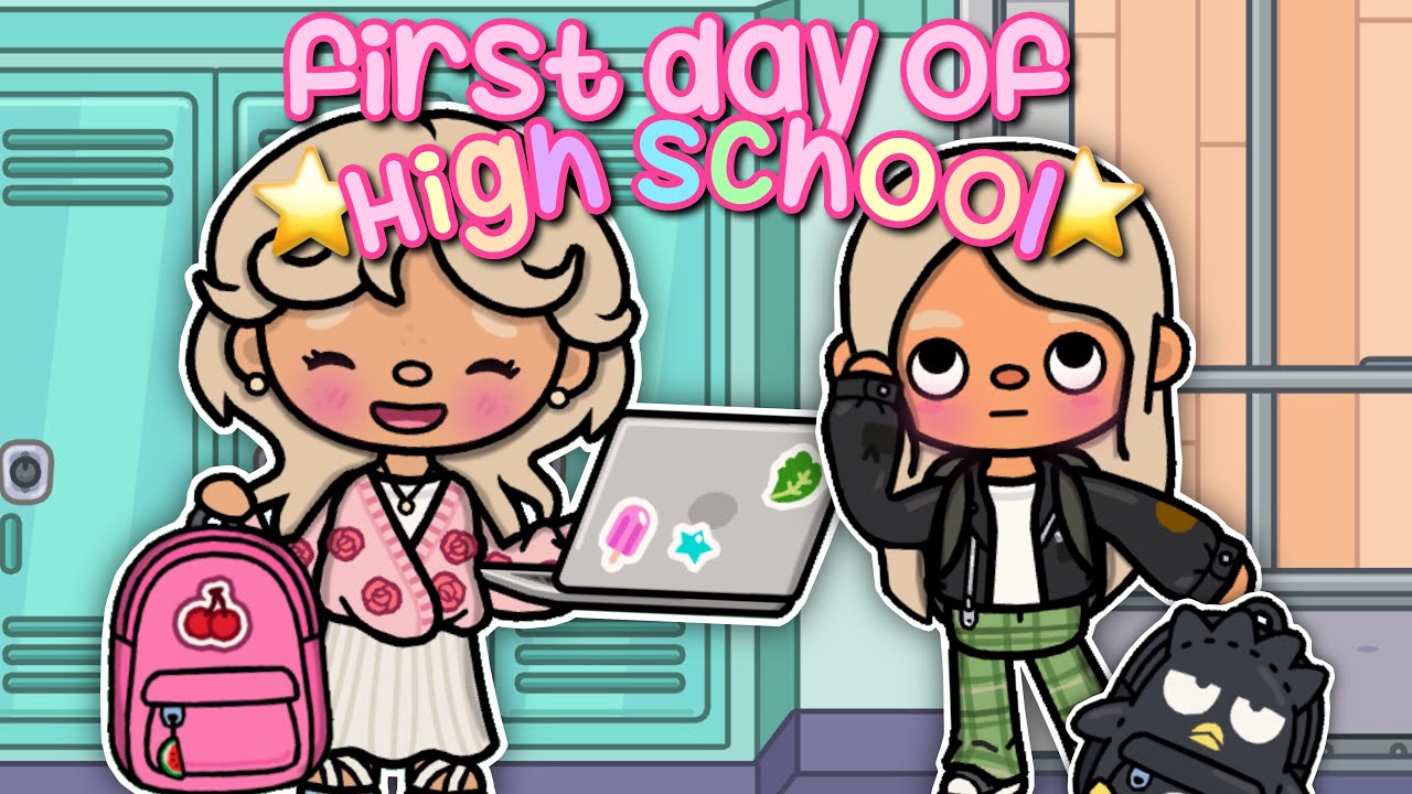 FIRST DAY OF HIGH SCHOOL 🏫 || Toca boca life world ROLEPLAY *with voice* 🎙️ 