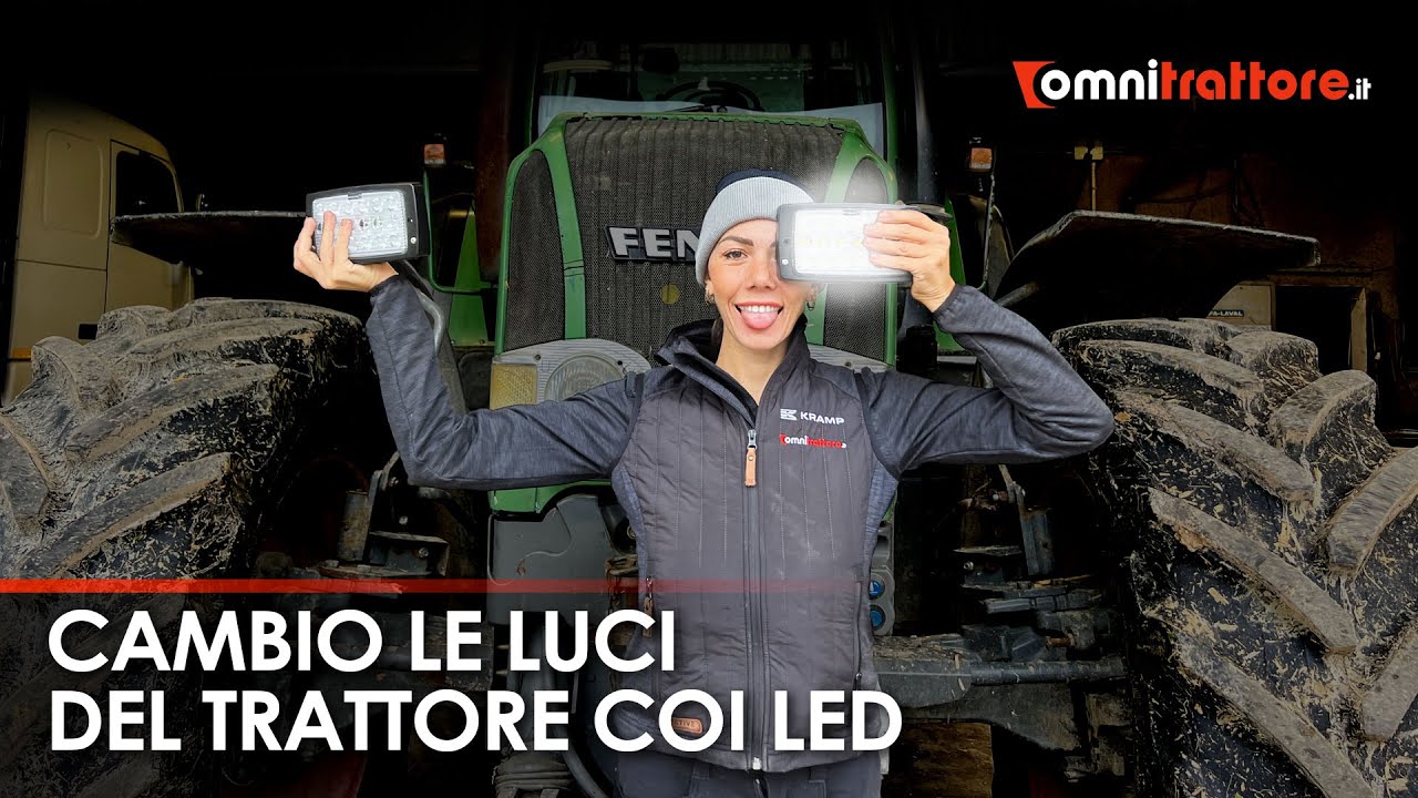 Giulia Tonello sostituisce con i LED KRAMP le luci alogene del suo trattore Fendt