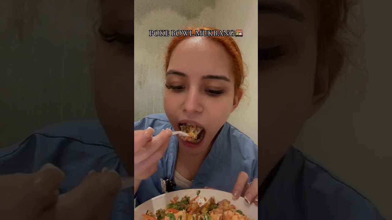 POKEBOWL MUKBANG 🍱 #trending #fyp #mukbang #sushi #viral #foodie #food #salmon #healthcare 