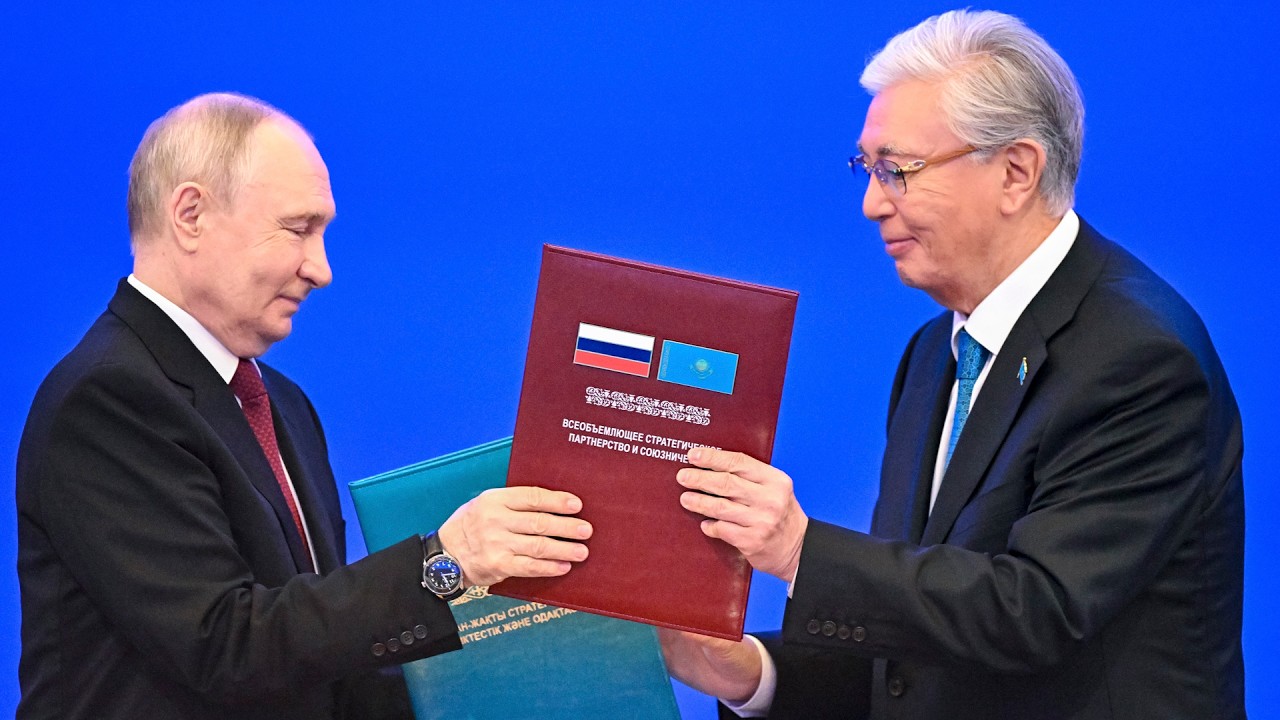 Document signing ceremony following the Russia-Kazakhstan talks