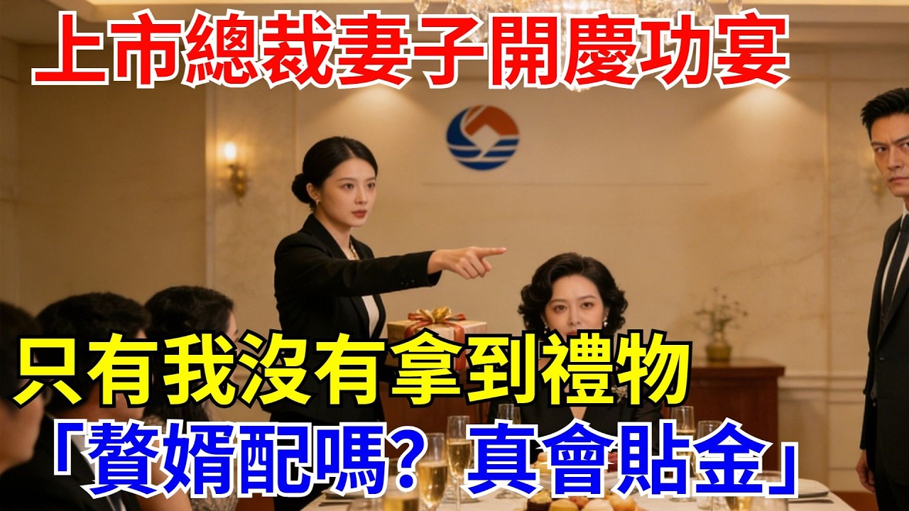 公司即將上市，總裁妻子提前壹晚開了慶功宴，慶功宴上妻子的貼身秘書，給我以外的所有員工都準備了禮物：「妳壹個贅婿配嗎？真會給自己貼金」我冷笑壹聲：既然如此，也沒必要上市了【酒館情事會】#男頻小說#都市